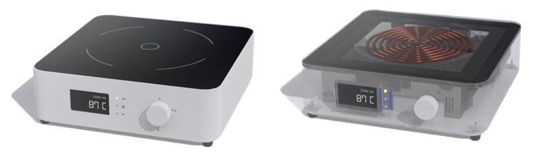 Ilustrasi 3D Kompor Induksi InerCook